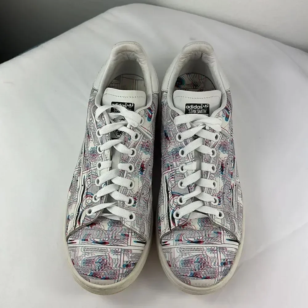 Adidas Limited Edition Stan Smith Mickey Mouse 3D Print Sneakers Size 7.5
